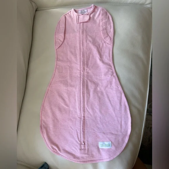 Woombie Convertible Baby Swaddling Blanket (3-6mo), Pink Posey 14-19 lbs NWOT - Picture 2 of 11
